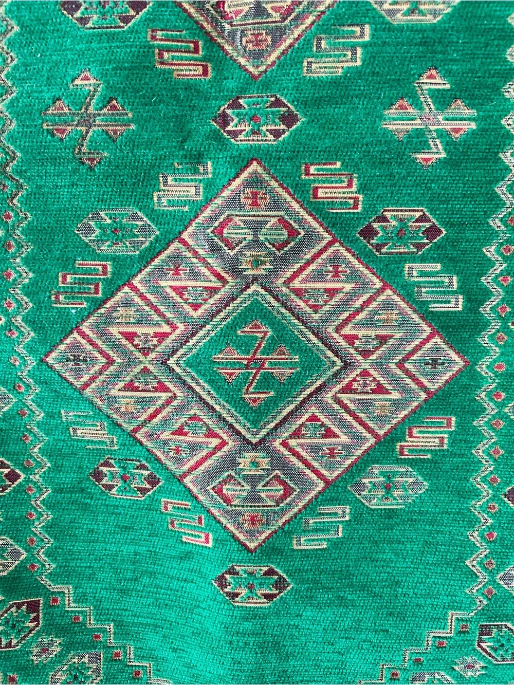 Green Geometric Woven Wall Hanging - Decorative Home Accent